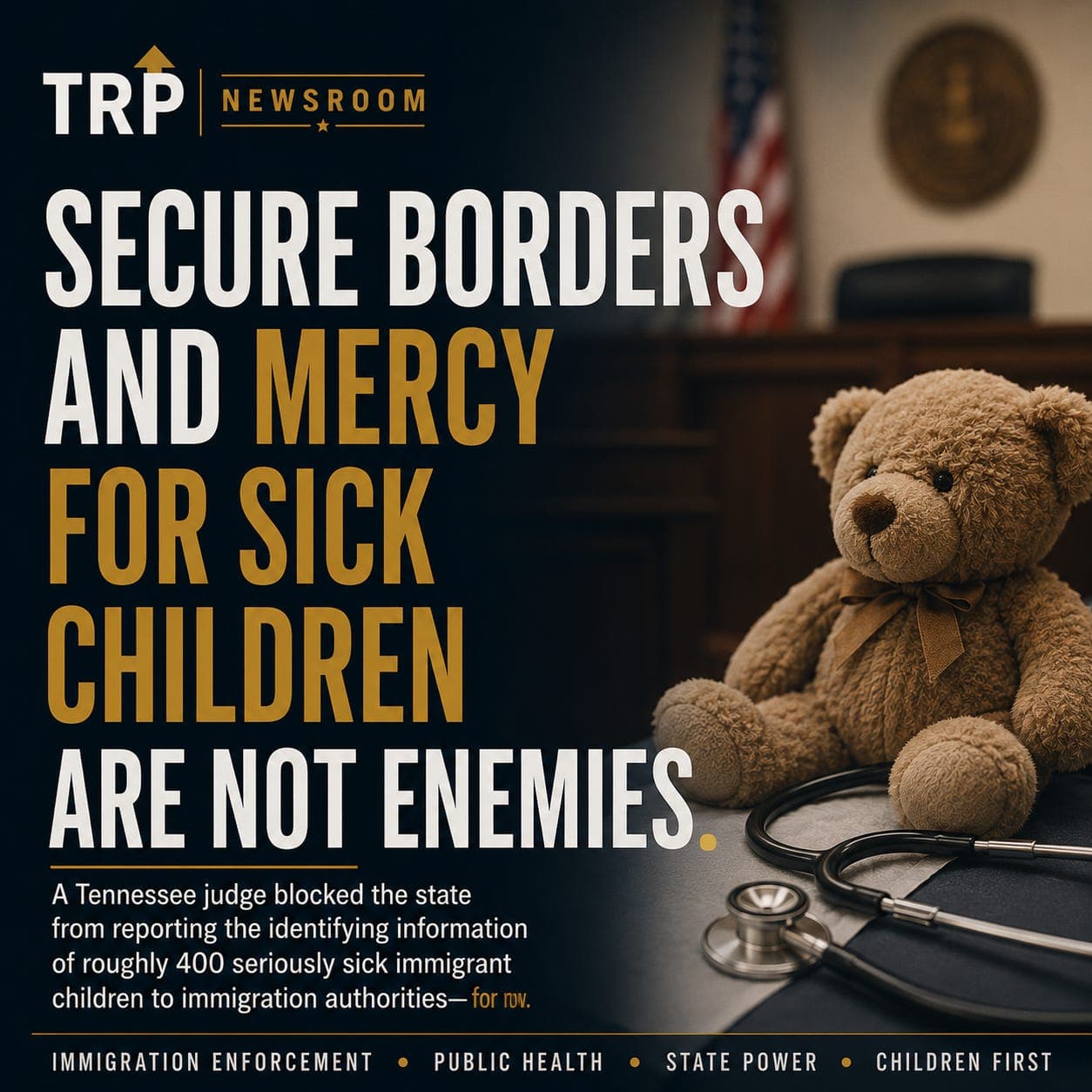 Secure borders and mercy for sick children are not enemies artwork