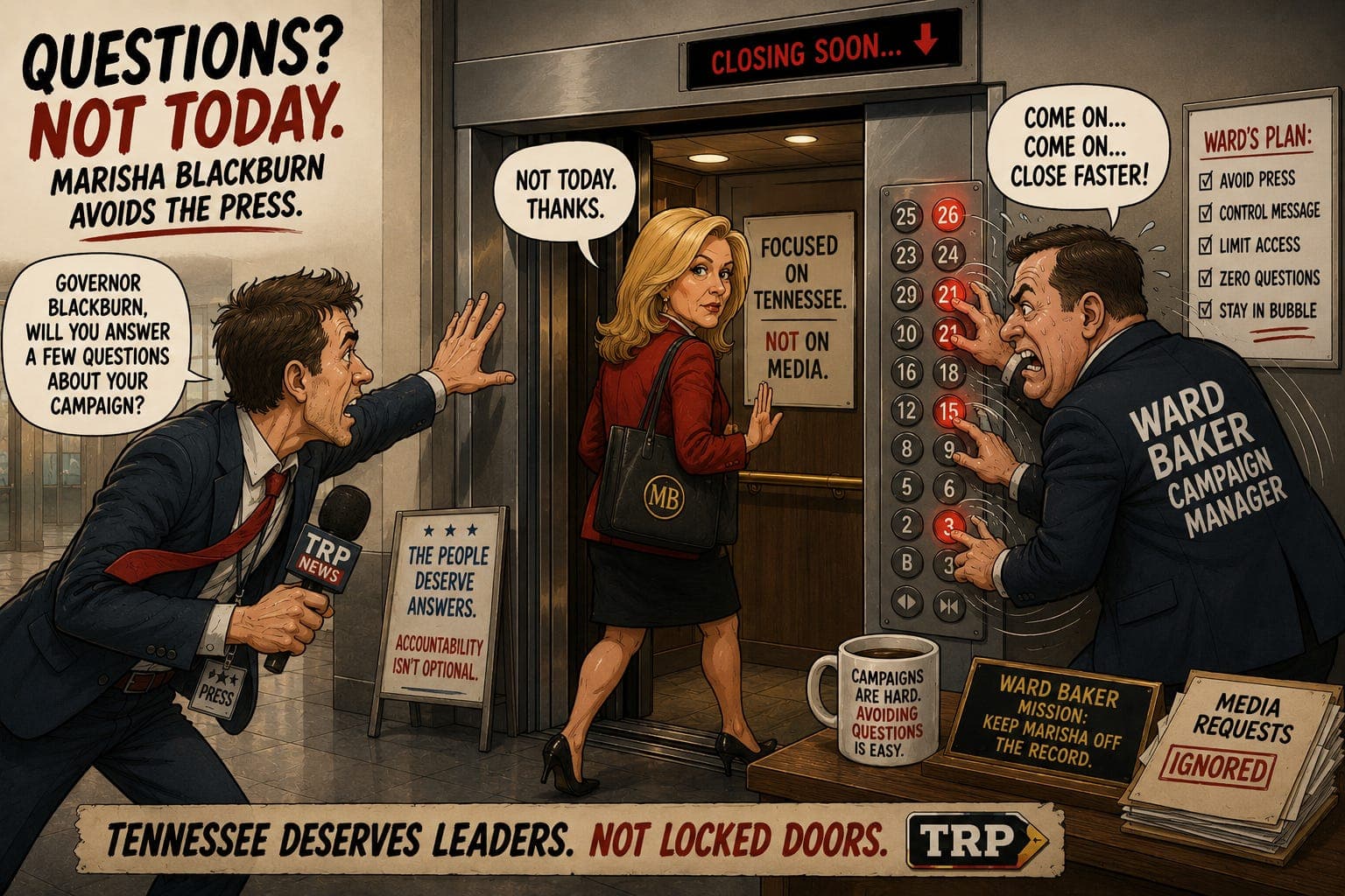 As early voting nears, Blackburn faces questions over debates and voter access artwork