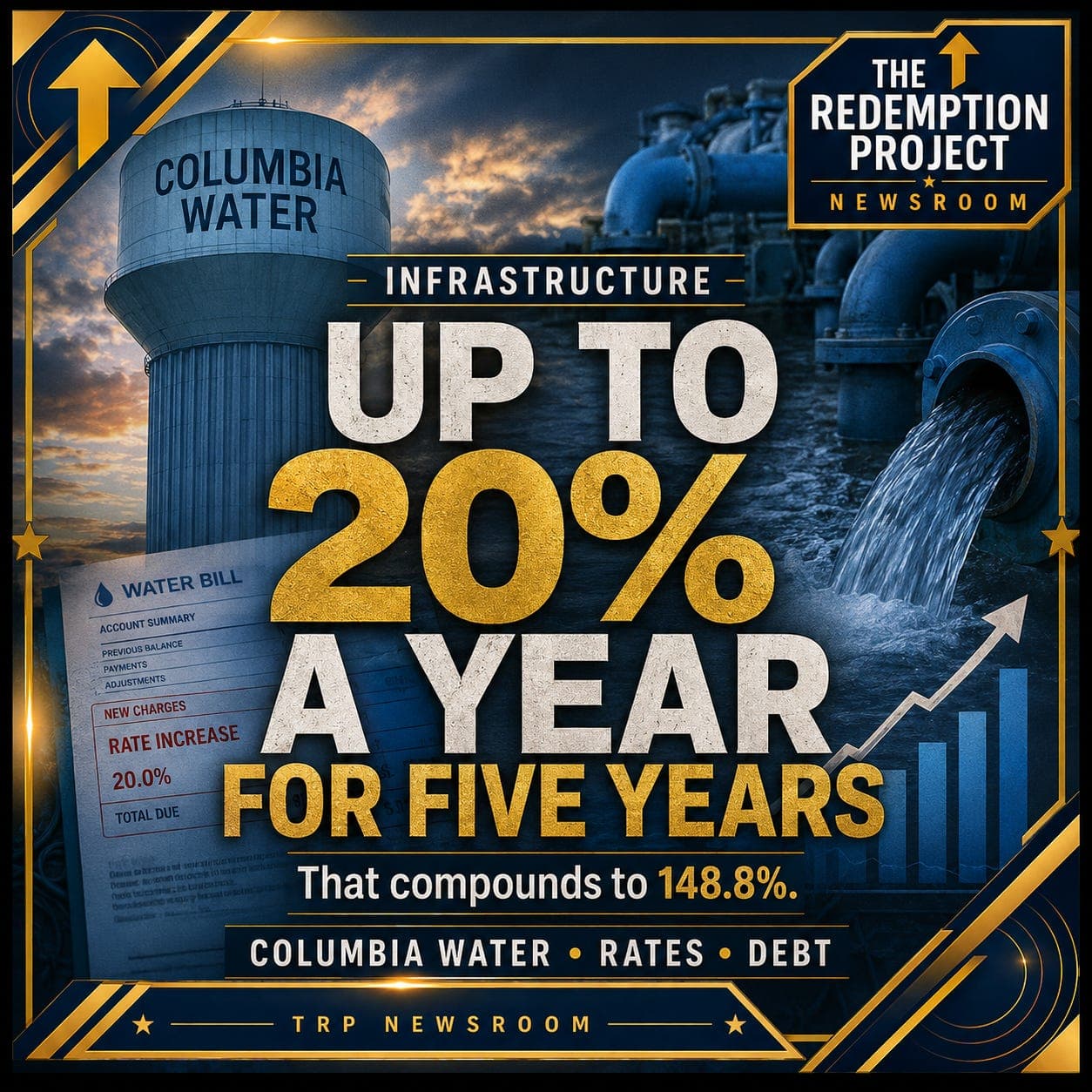 Columbia’s $520 Million Water Plan Has Two Major Loans. Ratepayers Still Need the Full Debt Schedule. artwork