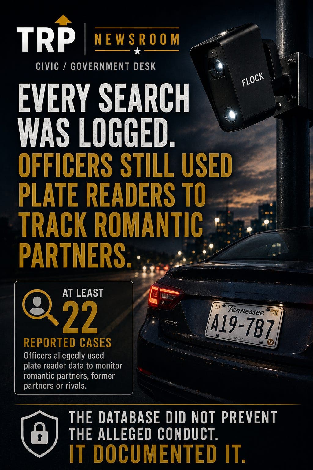 Every Search Was Logged. Officers Still Used Plate Readers to Track Romantic Partners artwork